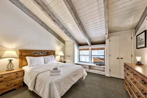 2nd floor queen bedroom with lots of clothing storage for extended stays