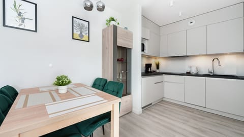 Deluxe Apartment (313) | Private kitchenette | Fridge, stovetop, dishwasher, electric kettle