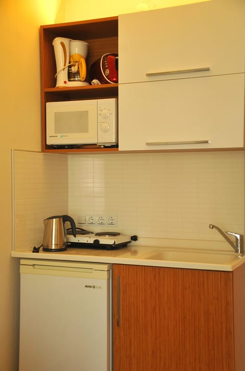 Standard Studio | Private kitchenette | Fridge, microwave, stovetop, coffee/tea maker