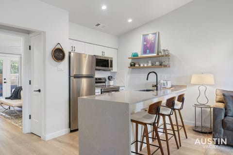 Fully equipped kitchen with all the essentials including dishwasher