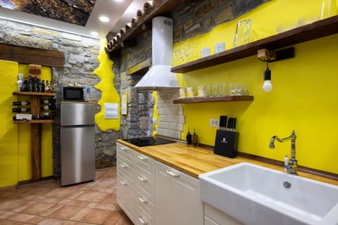 Family Apartment, 2 Bedrooms | Private kitchen | Full-size fridge, stovetop, espresso maker, coffee/tea maker