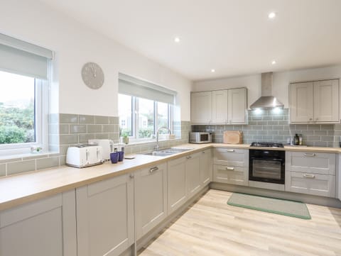 Fridge, dishwasher, electric kettle, toaster