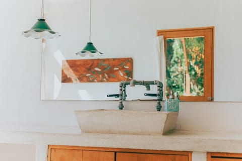 Panoramic Villa | Bathroom | Hair dryer, towels