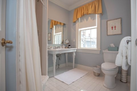 King Bed Suite #3, Third Floor, Generous walk in Shower | Bathroom | Rainfall showerhead, free toiletries, hair dryer, towels