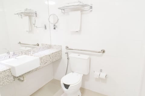 Superior Casal Adaptado | Bathroom | Shower, free toiletries, hair dryer, towels