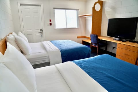 Room, 2 Double Beds | Desk, blackout drapes, free WiFi, bed sheets