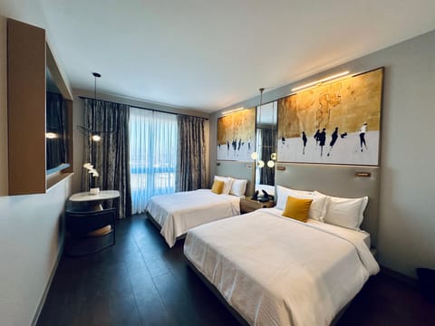 Luxury Room, 2 Queen Beds | Premium bedding, minibar, in-room safe, blackout drapes