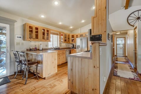 Discover culinary delights in our spacious, fully-equipped kitchen. From modern appliances to ample counter space, it's a haven for cooking enthusiasts.