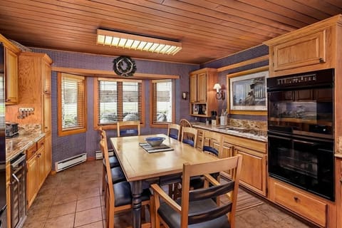 Indoors, Hardwood, Kitchen, Stained Wood, Dining Table