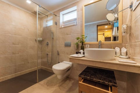 Suite | Bathroom | Shower, eco-friendly toiletries, hair dryer, bidet