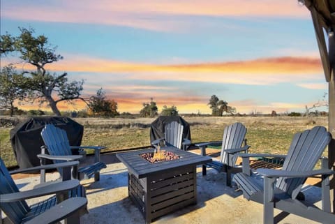 Gather around the firepit.