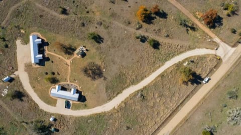 Aerial view of the property.