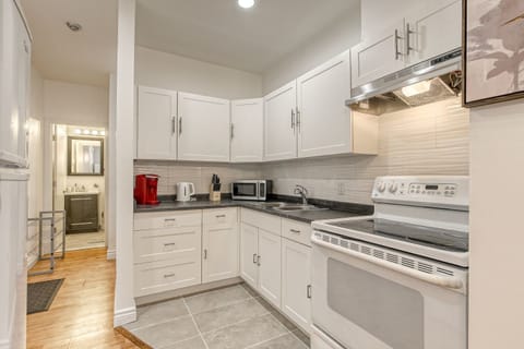 Standard Apartment, 1 Queen Bed | Private kitchen | Full-size fridge, microwave, oven, toaster