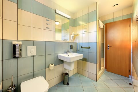 Double Room | Bathroom | Shower, hydromassage showerhead, free toiletries, hair dryer