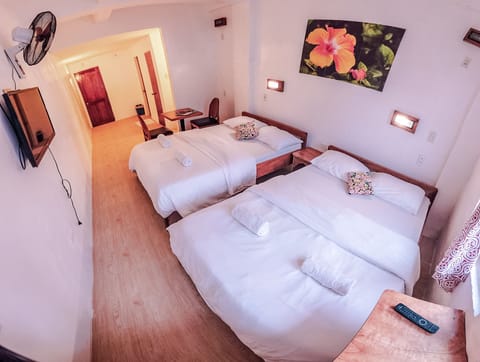 Family Quadruple Room, 2 Double Beds, Non Smoking | Iron/ironing board, free WiFi, bed sheets