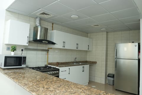 Shared fridge, microwave, coffee/tea maker, electric kettle