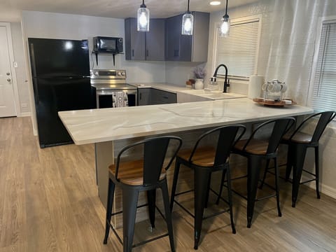 Fully equipped kitchen with all basic needs. Open space concept.