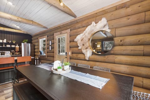 Enjoy communal moments at our dining table, open to the living room and kitchen, doubling as a fun spot for board games.