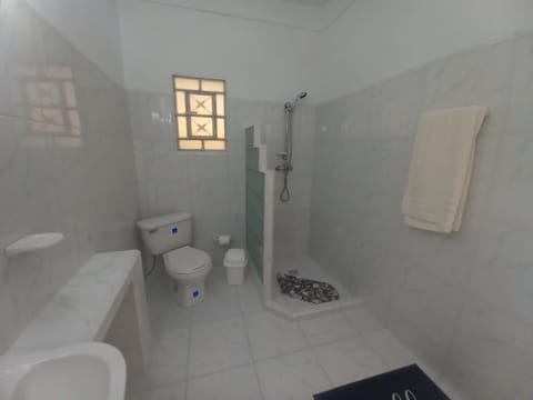 Comfort Triple Room | Bathroom | Shower, rainfall showerhead, hair dryer, towels