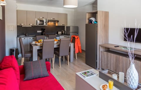 Prepare meals in the kitchenette.