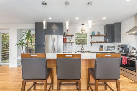 Well-equipped kitchen.