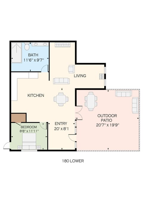 180 Lower Floor Plan