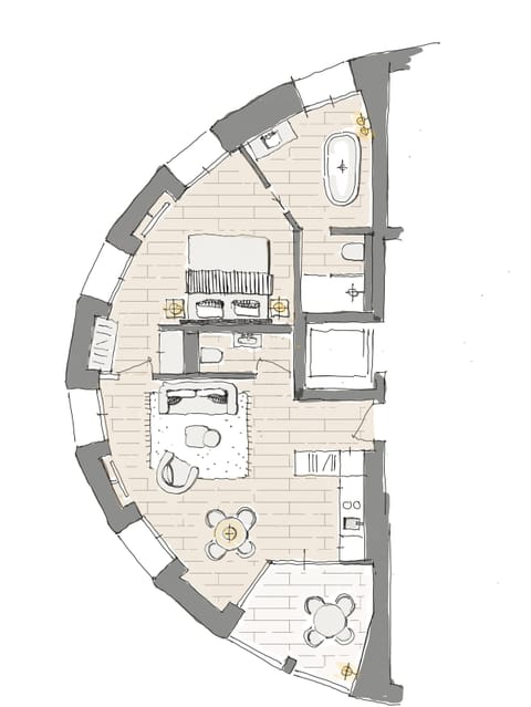 Suite | Hypo-allergenic bedding, down comforters, minibar, in-room safe