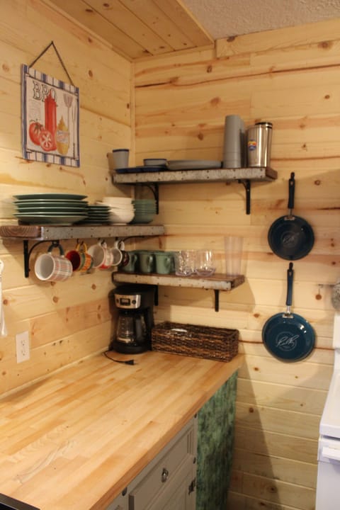 Kitchen with plates, cups