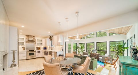 Savor your meals in our sun-kissed dining area, a perfect space to gather and chat