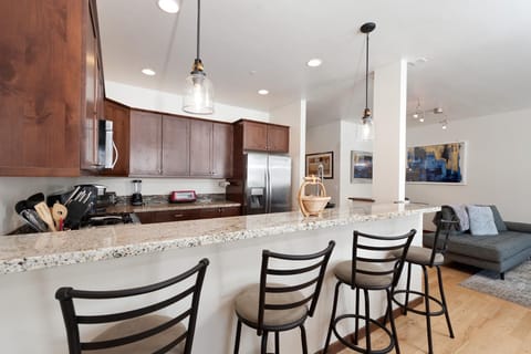 Fully stocked kitchen