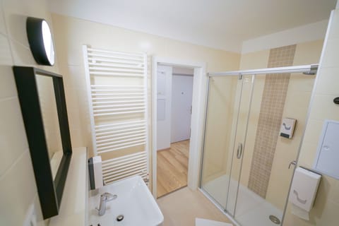 Business Apartment | Bathroom | Free toiletries, hair dryer, towels, toilet paper