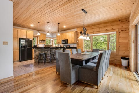 Dine in style! This large table seats 10, making it the perfect spot for group meals and family celebrations.