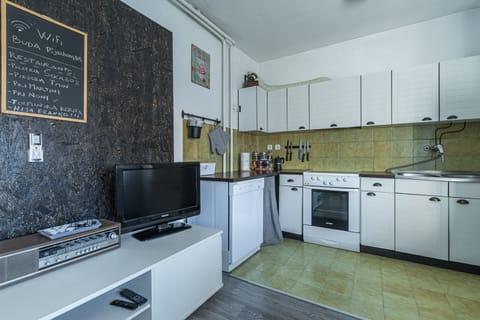 Family Apartment, 2 Bedrooms (Lovely Flat Tolmin) | Private kitchen | Fridge, microwave, oven, stovetop