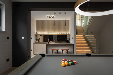 FUN ZONE with kitchen and a kitchen island