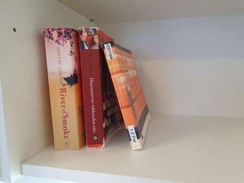 There is a small bookshelf. Bring one take one if you need new stories to read.