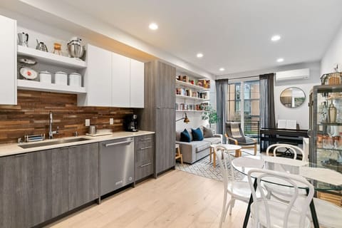 Living room, dining space and kitchen on 2nd floor (piano not onsite anymore)