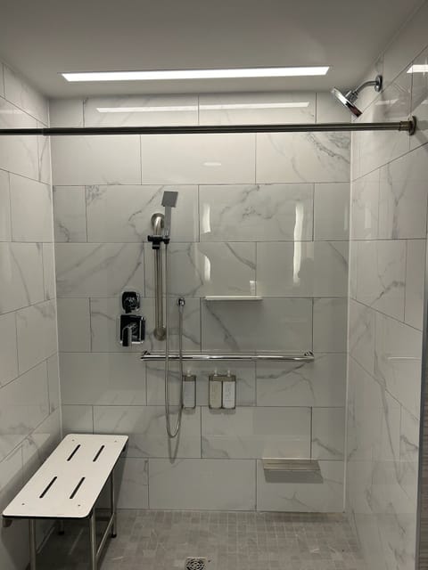 Room, 2 Queen Beds, Non Smoking | Bathroom | Hair dryer, towels, soap, shampoo