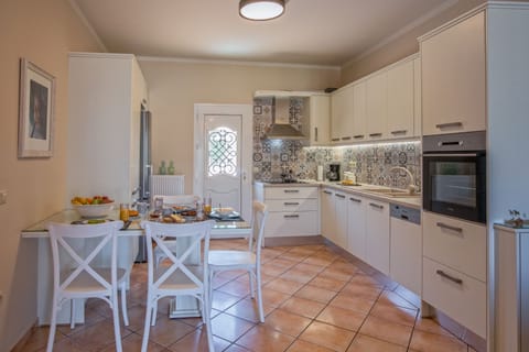 Dina Apartment Argostoli 1 | Private kitchen | Oven, cookware/dishes/utensils