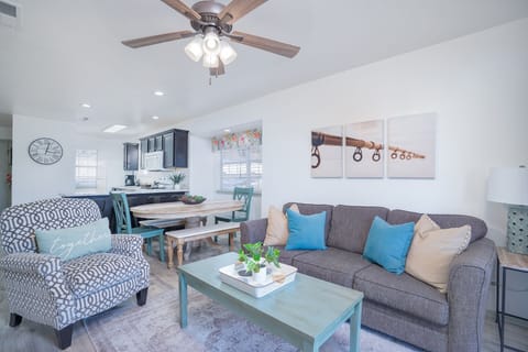 Make lasting memories with loved ones in this inviting condo - gather around the table for a friendly board game competition or snuggle up and enjoy a movie night on the TV in the evenings.