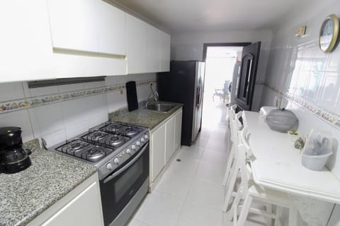 Family Apartment, 3 Bedrooms, Sea View | Private kitchen | Full-size fridge, oven, stovetop, blender