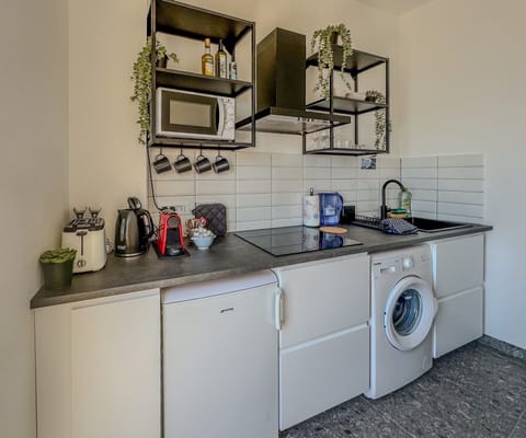Exclusive Apartment | Private kitchen | Fridge, oven, stovetop, espresso maker