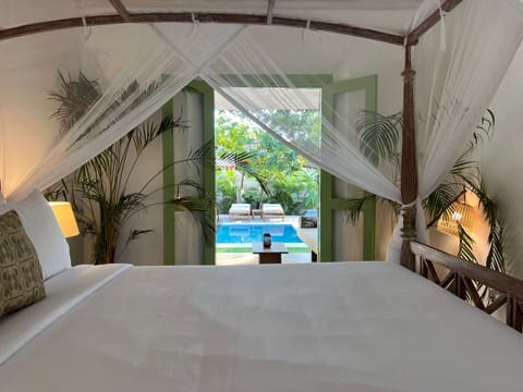 Deluxe Double Room, Bathtub, Pool View | View from room