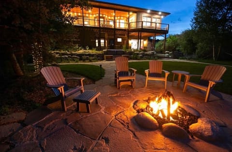 Luxury riverfront vacation home near Buena Vista with mountain and Arkansas river views.