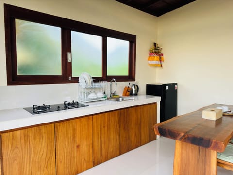 Deluxe Villa | Private kitchen | Stovetop, electric kettle, blender, cookware/dishes/utensils