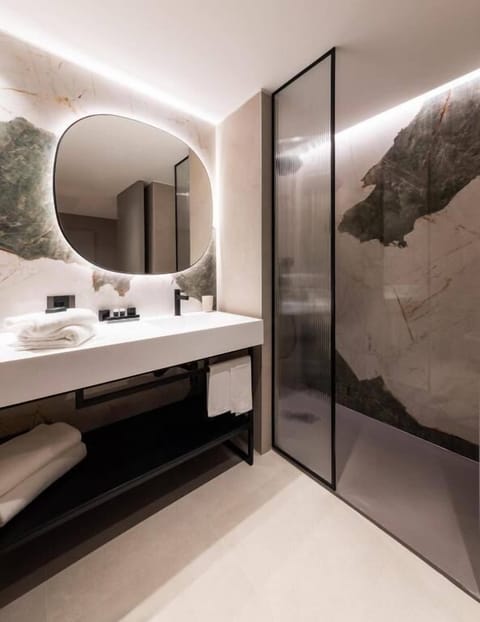 Hair dryer, bathrobes, slippers, towels