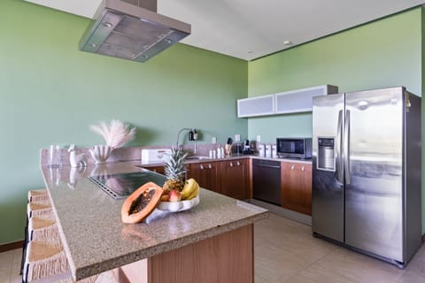 Deluxe Apartment | Private kitchen | Full-size fridge, microwave, oven, dishwasher