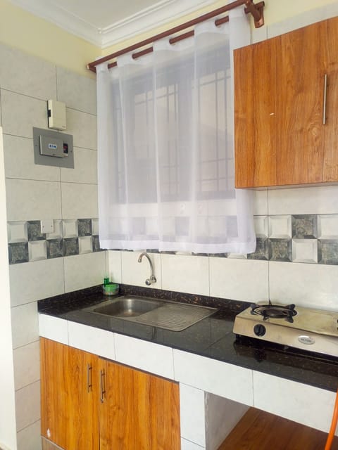 Business Apartment | Private kitchen | Fridge, microwave, cookware/dishes/utensils