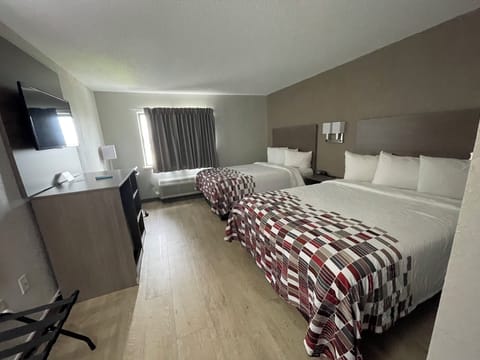 Deluxe Room, 2 Queen Beds, Non Smoking | Desk, laptop workspace, blackout drapes, free WiFi