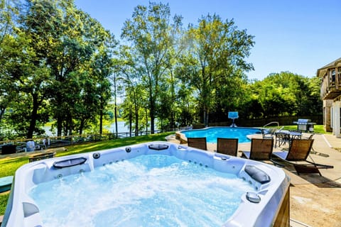 Unwind and let your cares melt away in the private hot tub!