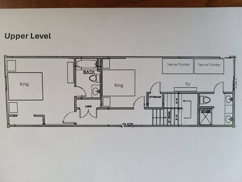 Upper Level Floor Plan - bedroom 5/family suite and bedroom 6